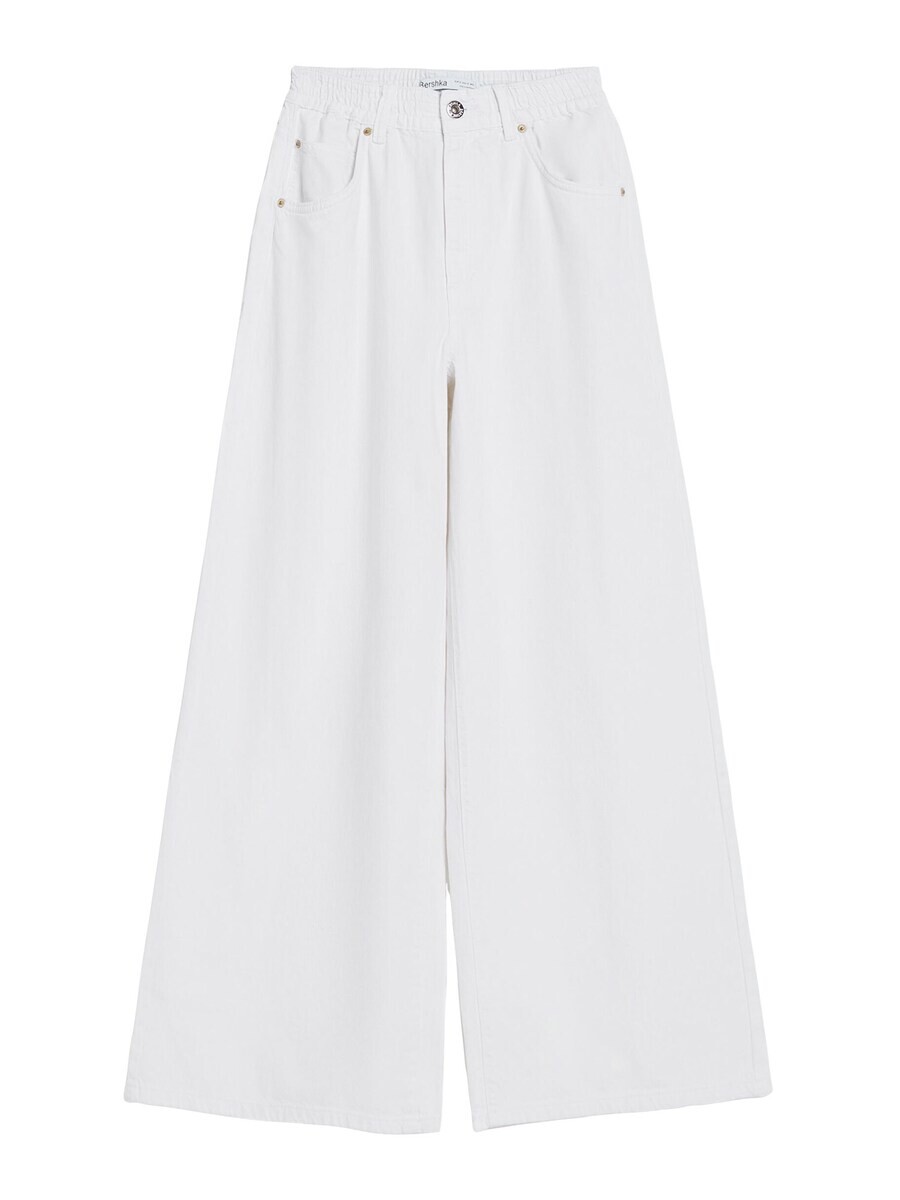 

Широкие джинсы Bershka, цвет White Denim