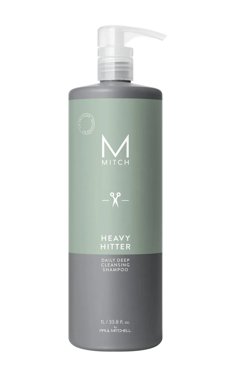 Шампунь для глубокого ежедневного очищения MITCH by Paul Mitchell Heavy Hitter для мужчин, подходит для всех типов волос. 1000 мл (1 шт.)