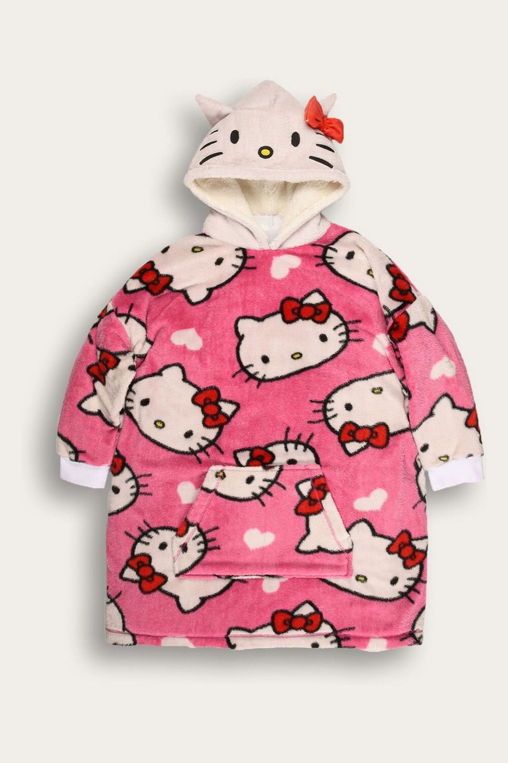 

Одеяло с капюшоном Hello Kitty для девочек Brand Threads, розовый