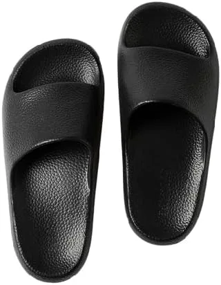 House Shoes Non-Slip Thick Soft Platform Slide Сандалии For Women Men Unisex Massage Shower Bathroom Slipper For Adult Couples Indoor Outdoor(Size:EU 40/41,Color:Black) BYDZKJ — фото 2