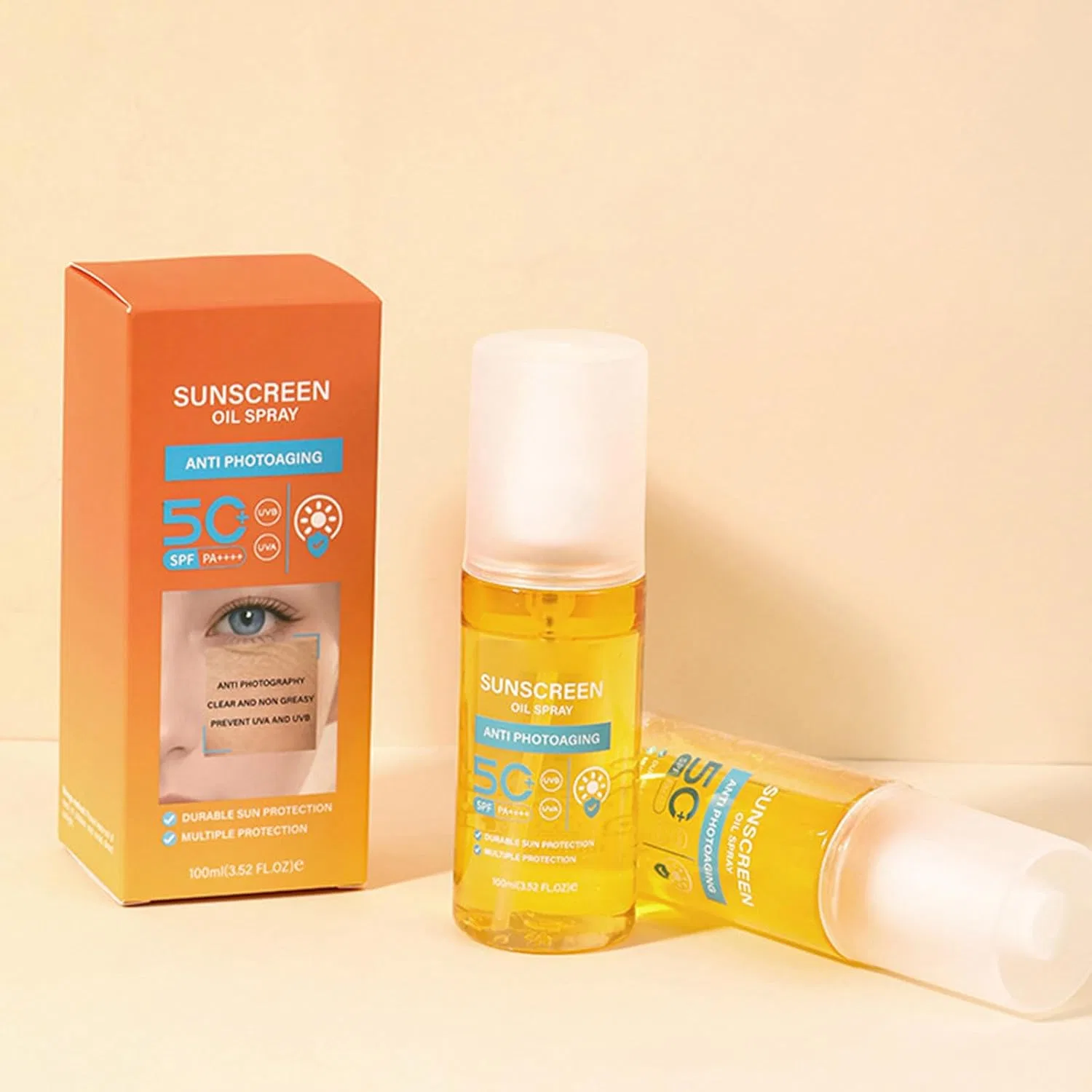 Солнцезащитный спрей для лица SPF50+ PA++++ Watery Essence, 100 мл, желтый — фото 3