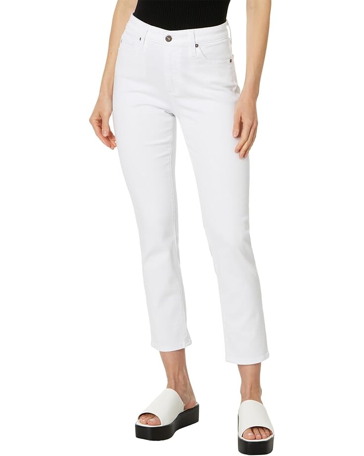 

Джинсы AG Jeans Mari High Rise Slim Straight Crop Jeans, цвет Modern White