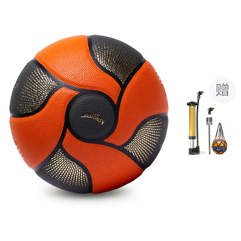 

ANTA Баскетбольный мяч Elixir PU черный оранжевый размер 7 тренировочный мужской