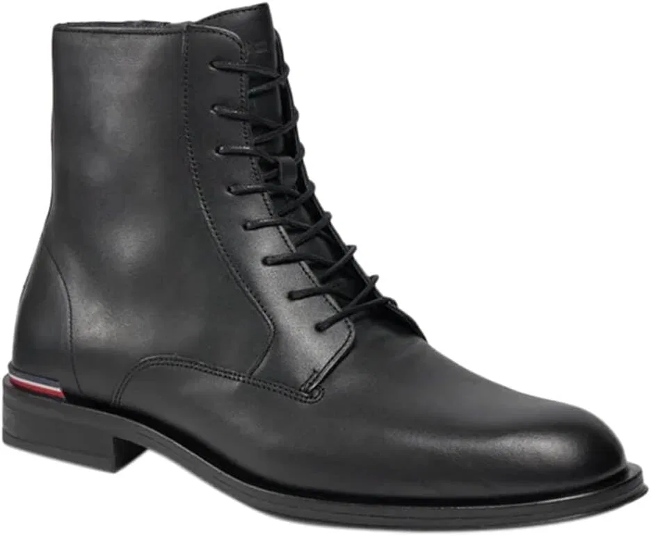 Tommy Hilfiger Мужские ботинки Core Rwb Hilfiger Lth Lce Boot Black Chelsea Boot