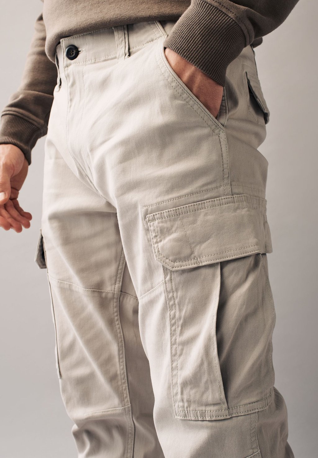 

Брюки карго SLIM FIT STRETCH Next, бежевый