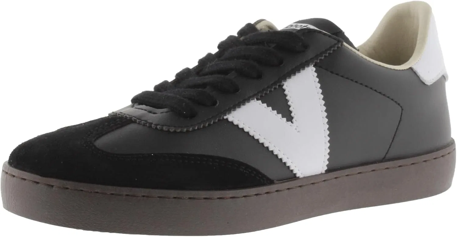 Кроссовки victoria Low-Top Unisex Berlin Ciclista Leather Effect & Contrast Parts & Split Leather Toe 1126186 for Adults, Black
