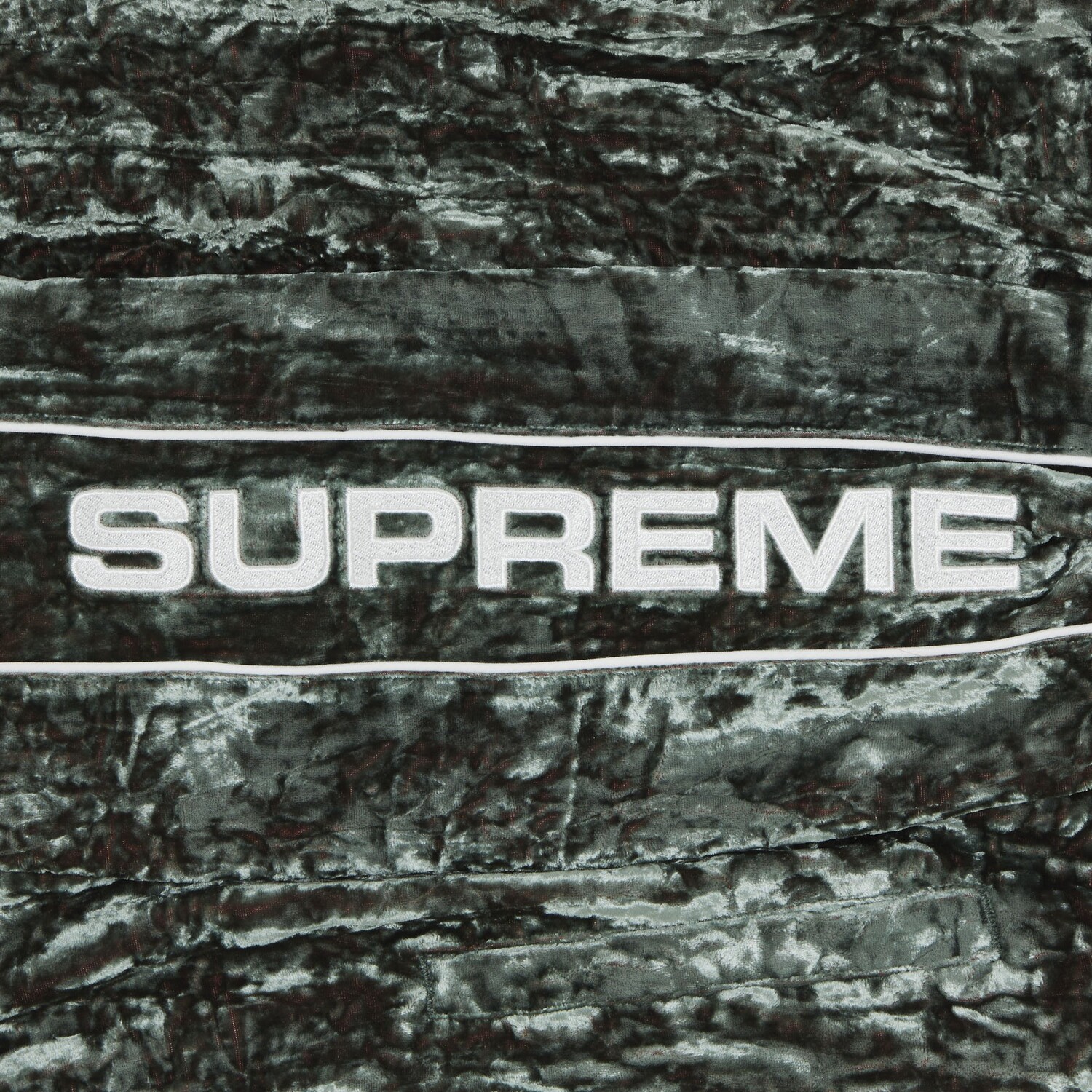 Спортивная куртка Supreme из бархатного бархата, цвет Оливковый — фото 3