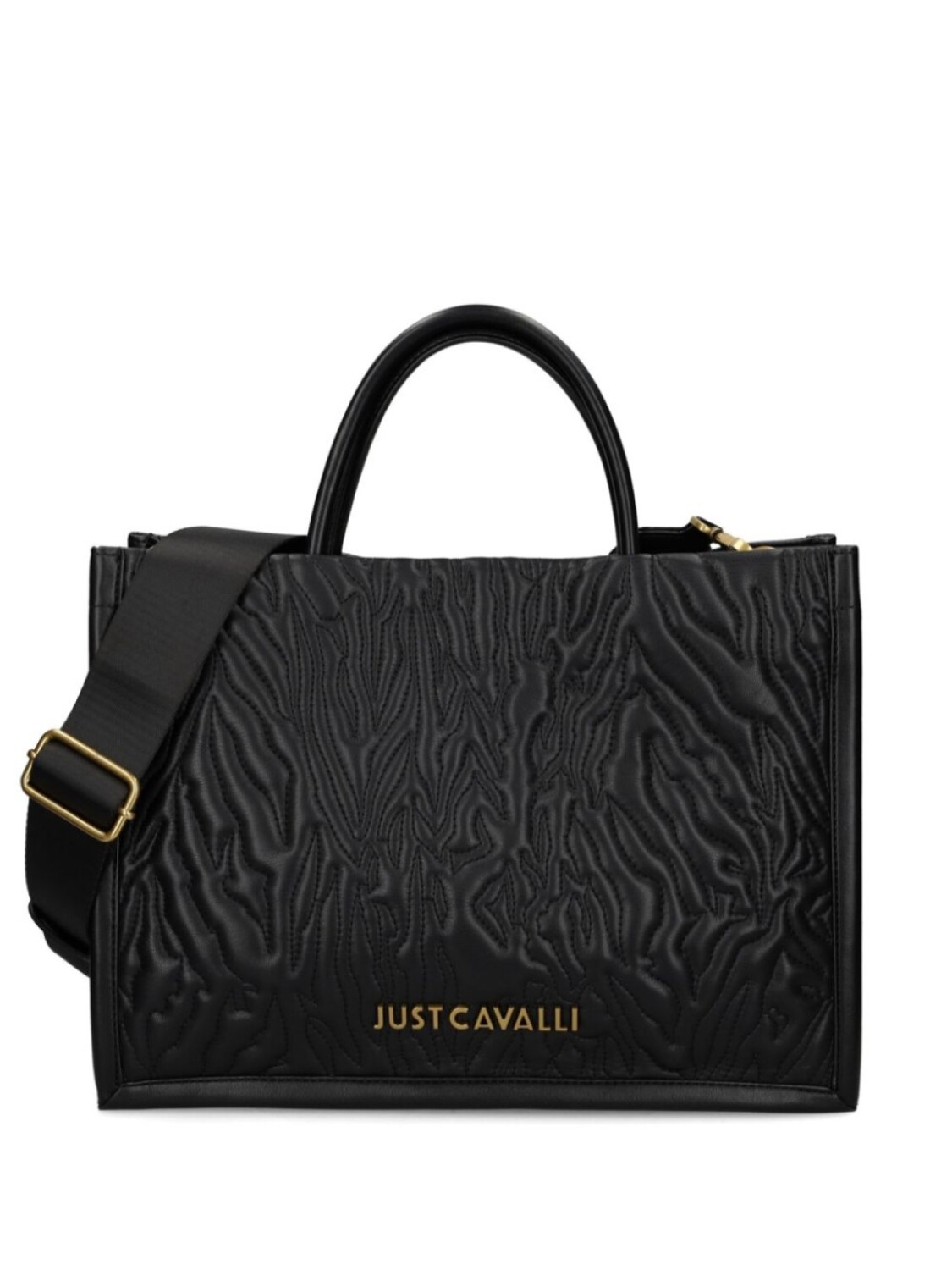 

Сумка-шоппер Just Cavalli с логотипом и надписью, черный
