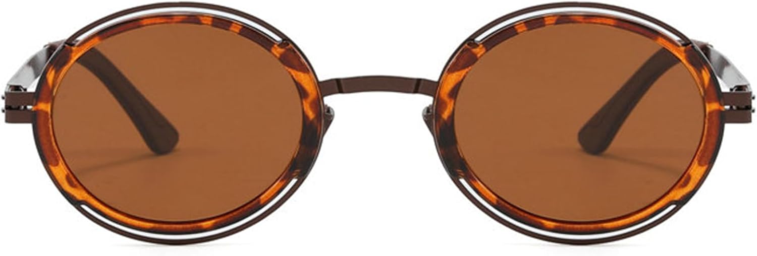 

Солнцезащитные очки Helena Fashion Hollowe овальной формы для женщин, в стиле 90-х, роскошная металлическая оправа, классические винтажные круглые очки для мужчин, защита от ультрафиолета UV400, C3