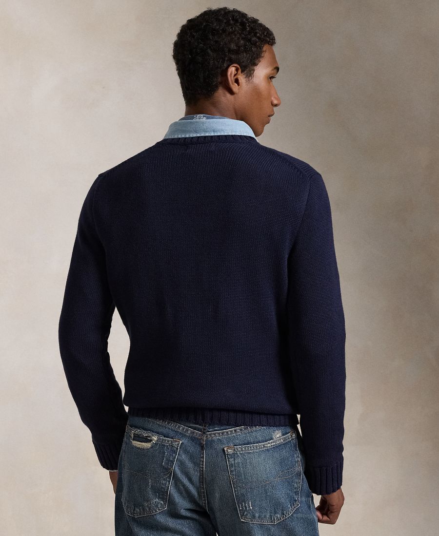 Унисекс свитер с культовым флагом Polo Ralph Lauren, Blue — фото 2