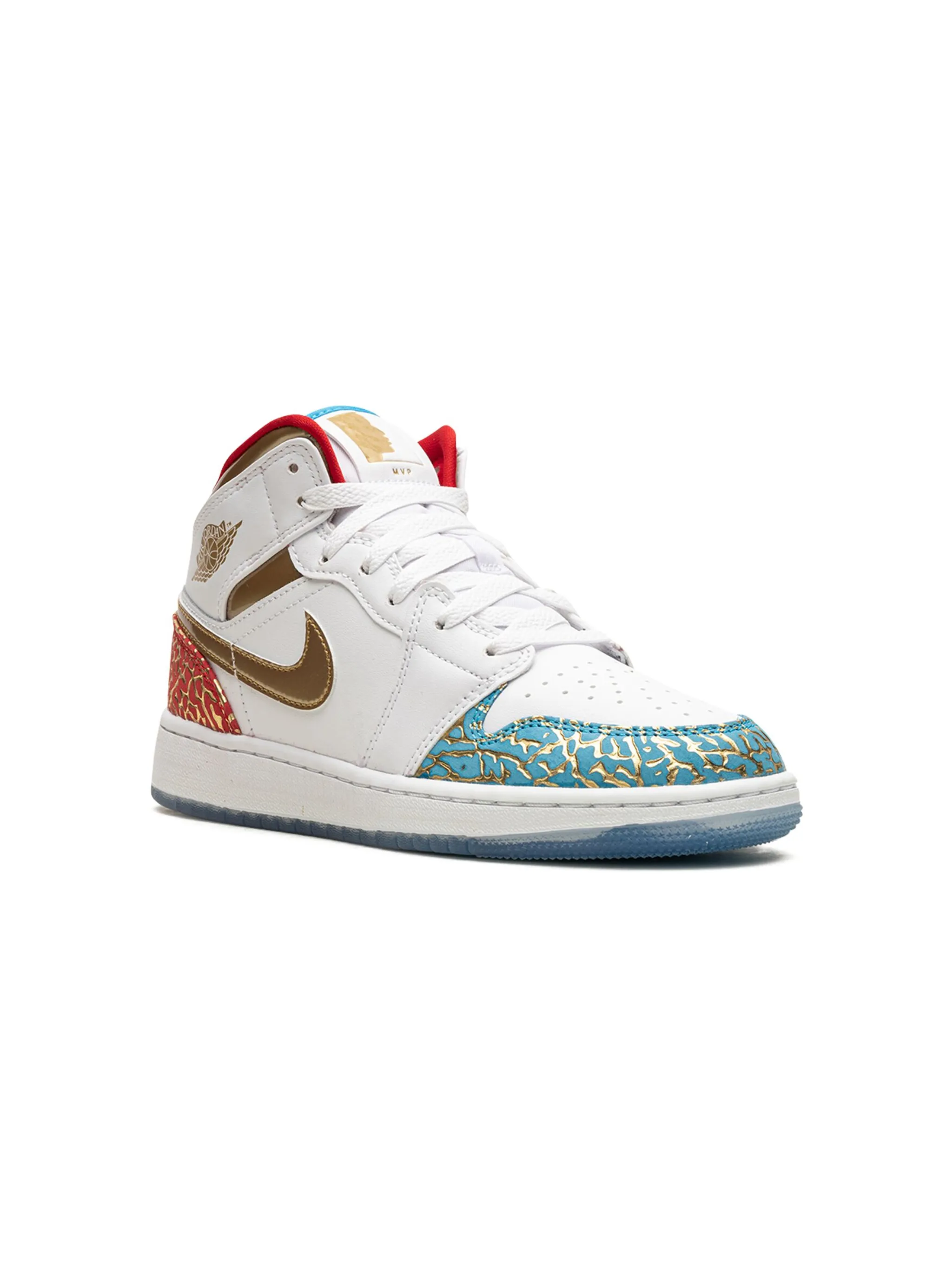 

Кроссовки Air Jordan 1 Mid UNC To Chicago Jordan Kids, белый