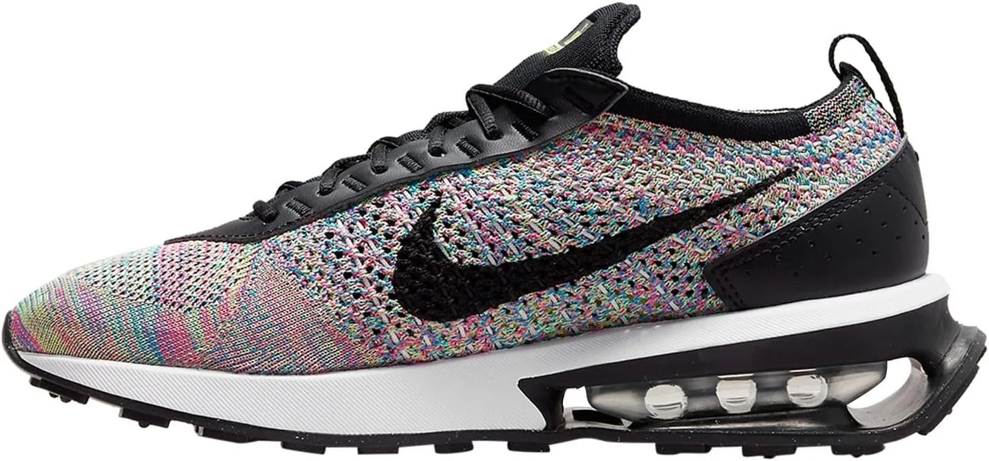 Кроссовки NIKE Air Max Flyknit Racer DJ6106 300 (41), черный/синий/зеленый/розовый