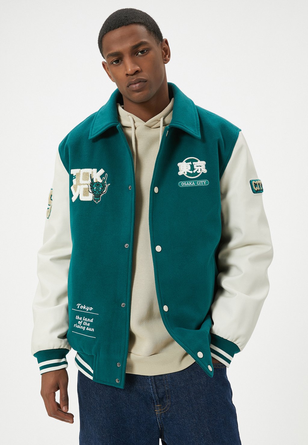

Куртка-бомбер VARSITY Koton, зеленый