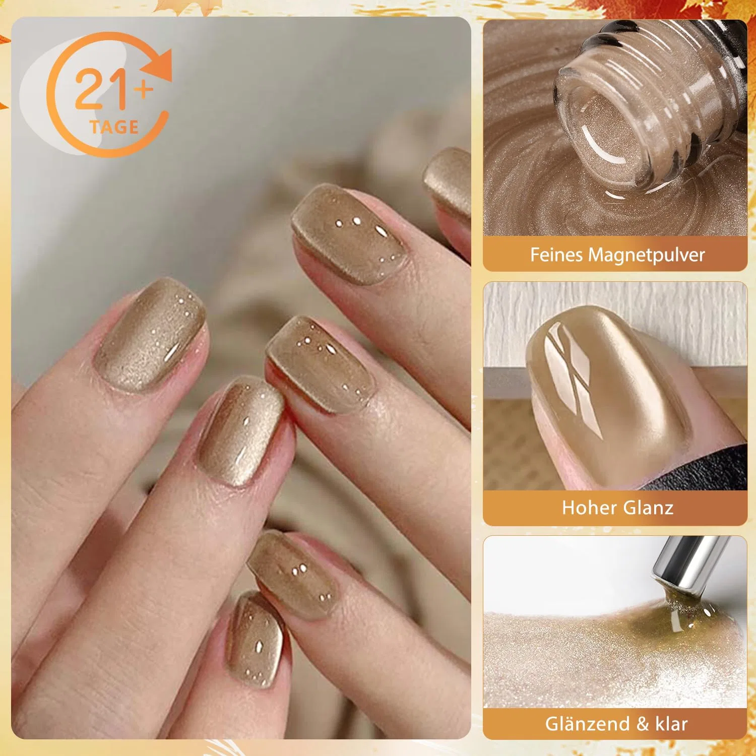 Набор магнитного гель-лака Biutee Cat Eye 6 цветов Biutee, Autumn Moonlight — фото 3