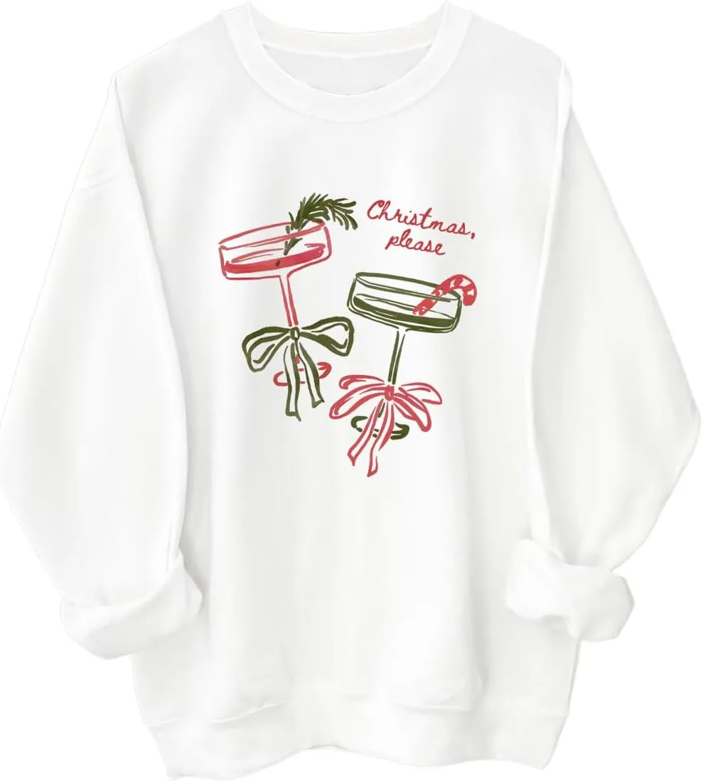 

Свитшот с принтом Christmas Please