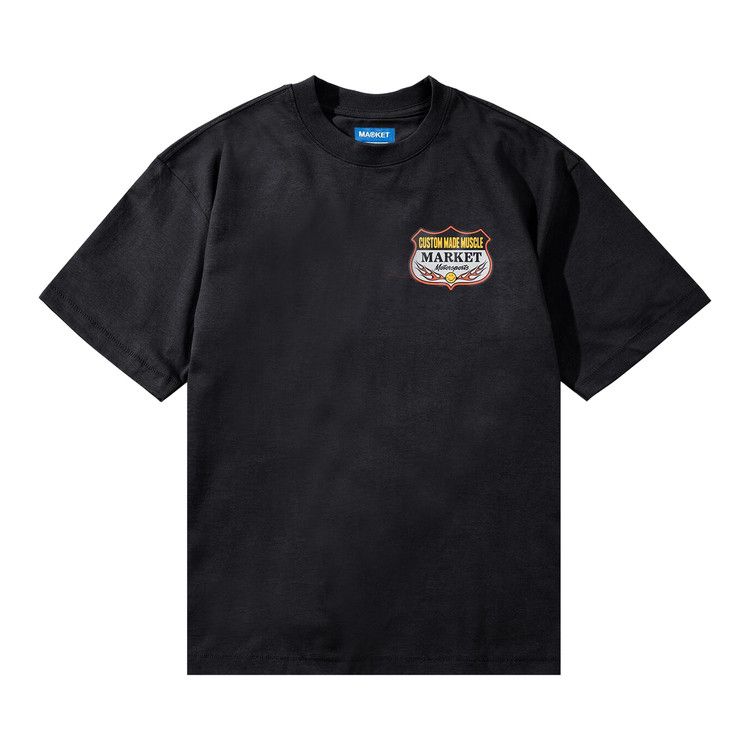 

Футболка Market Smiley Burnt Rubber T-Shirt 'Pirate Black'