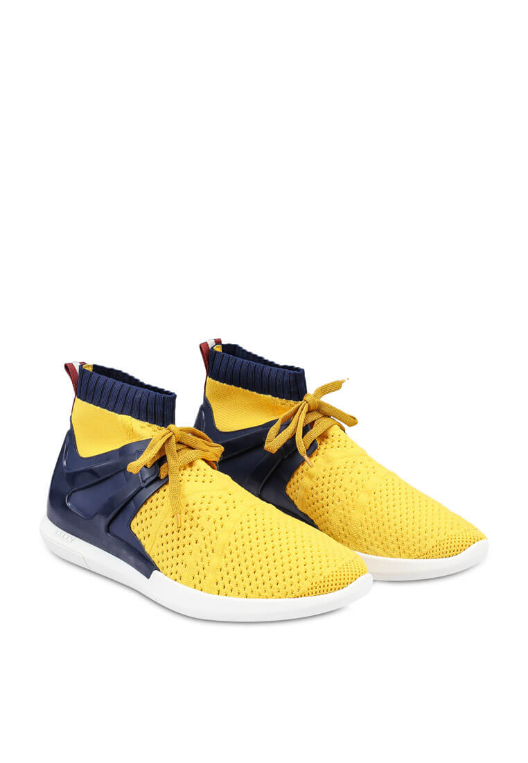 Bally Avallo Мужские 6221330 Кожаные и текстильные кроссовки, желтый — фото 4