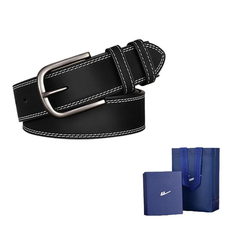 

Ремень из спилка коровьей кожи Unisex 3,8 см WARRIOR, черный[tool included]