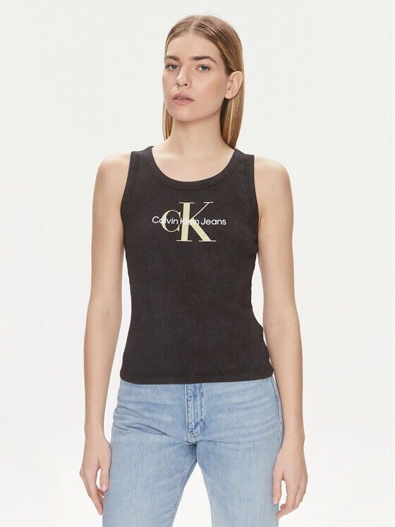 

Топ приталенного кроя Calvin Klein, черный