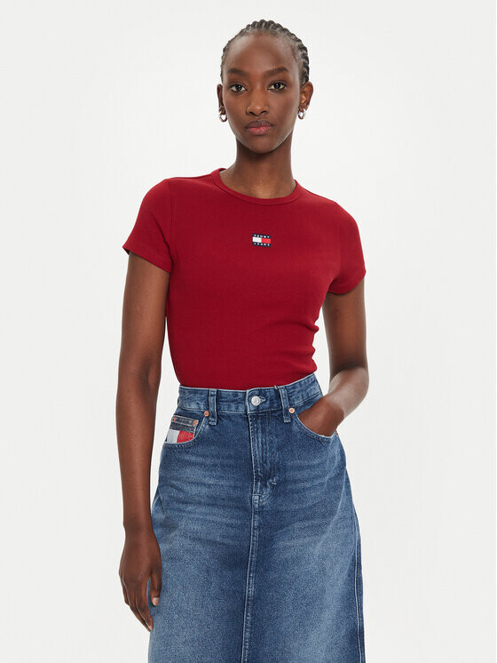 

Футболка узкого кроя Tommy Jeans, красный
