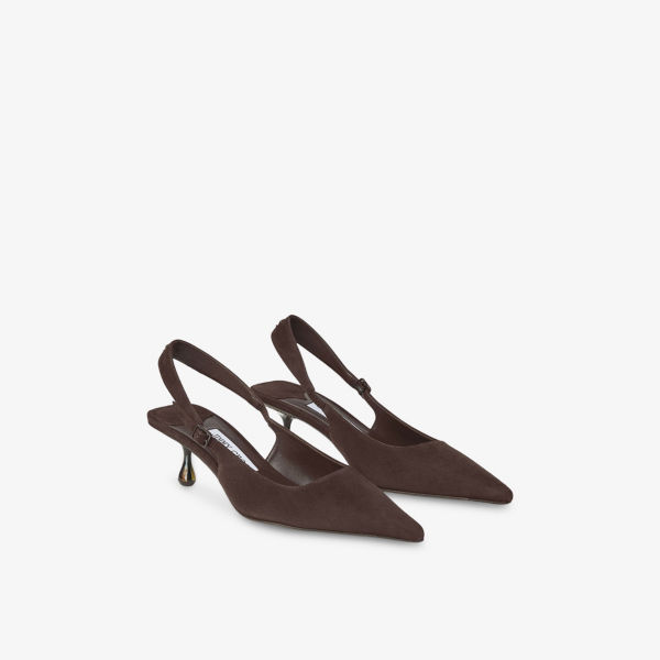 Лодочки Jimmy Choo Амел на каблуке с ремешком из замши, коричневый — фото 4