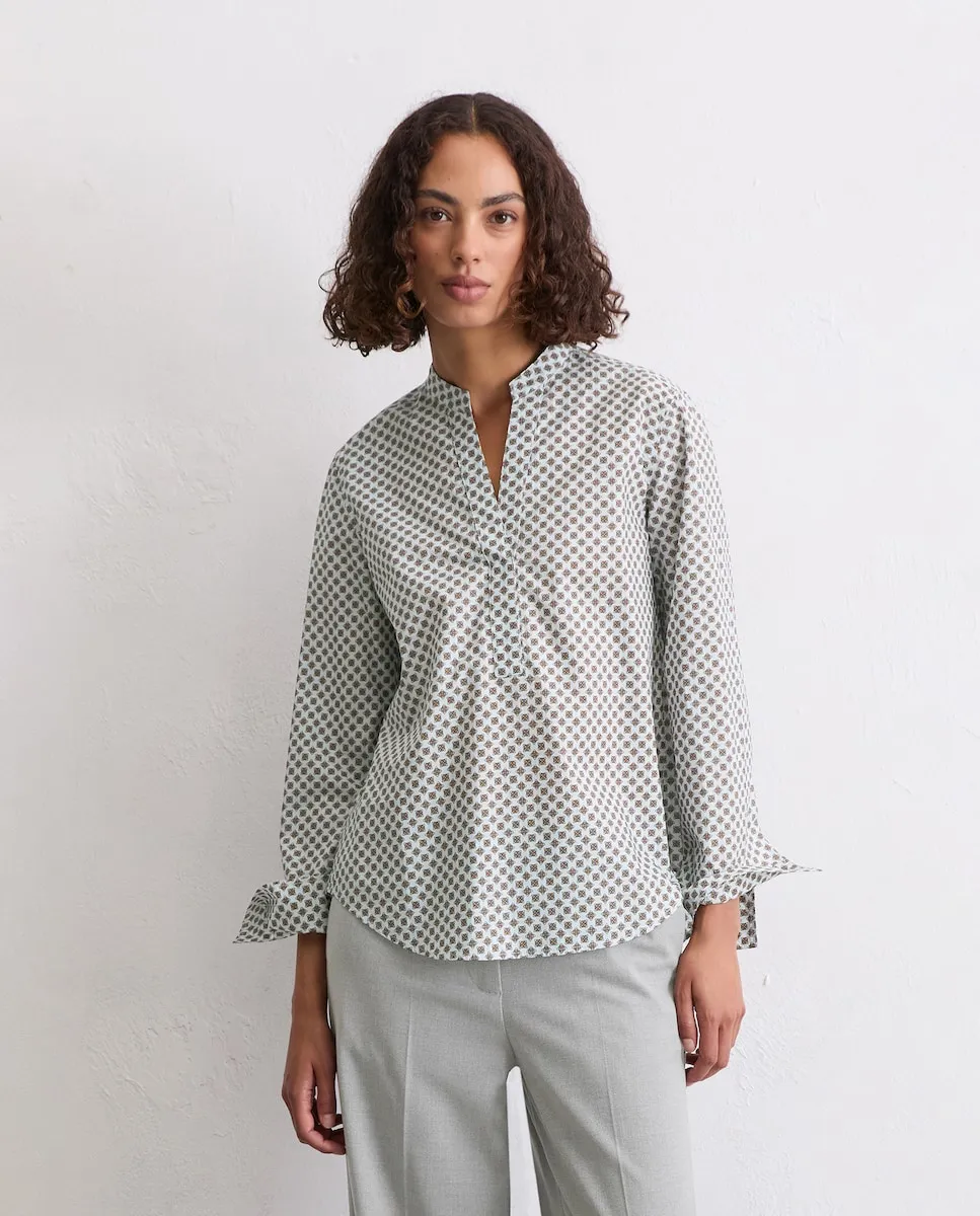 

Женская блузка-туника из поплина с эффектом бумаги MARC O'POLO, белый/серый