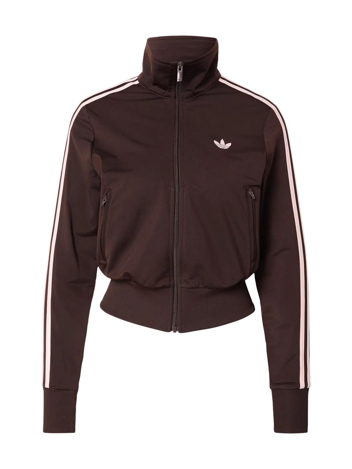 Толстовка на молнии Adidas Originals Firebird Classic темно-коричневого цвета