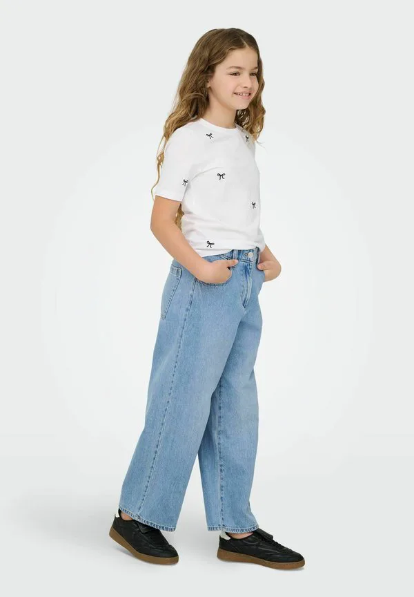 Джинсы свободного кроя mit weitem bein koglumi taille Only Girls, Light Blue Denim