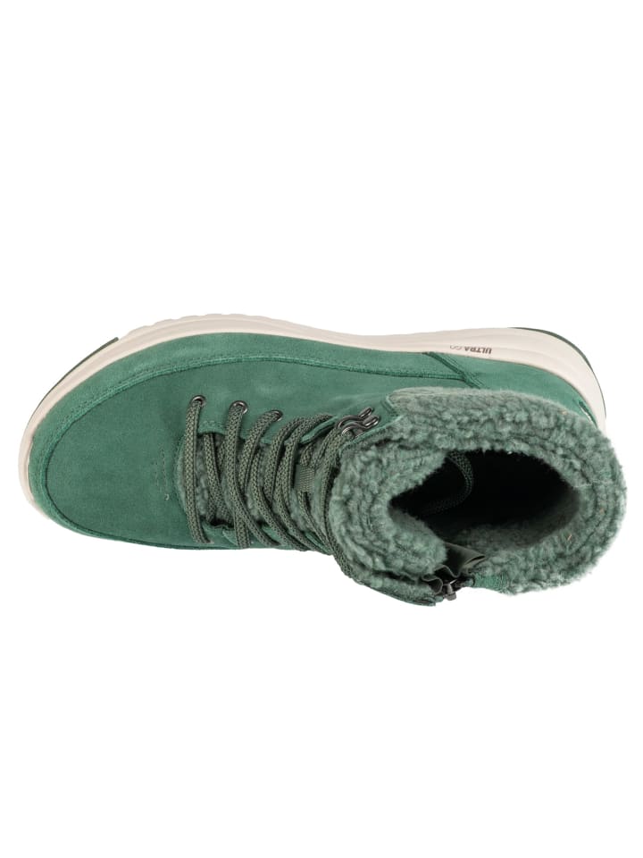 Ботинки женские Skechers On-The-Go Stellar замшевые зимние, зеленый — фото 3