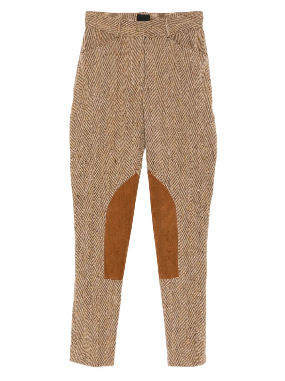 

Брюки с узором шеврон Anna Sui, коричневый