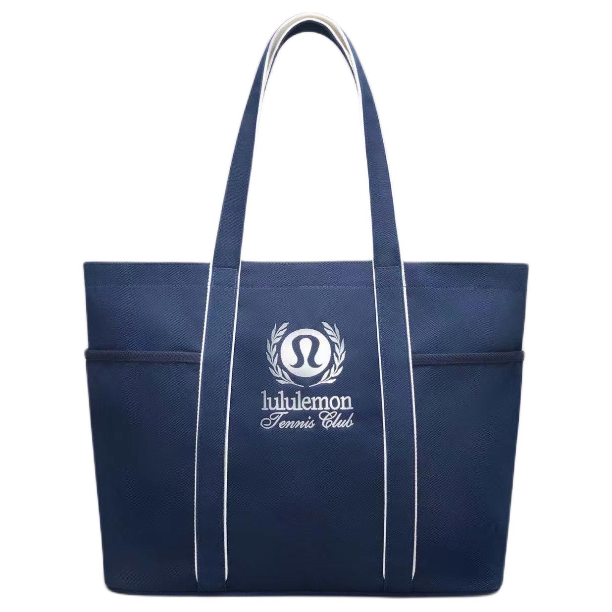 

Lululemon Хлопковая холщовая сумка-шоппер через плечо унисекс морской синий, Marine Blue