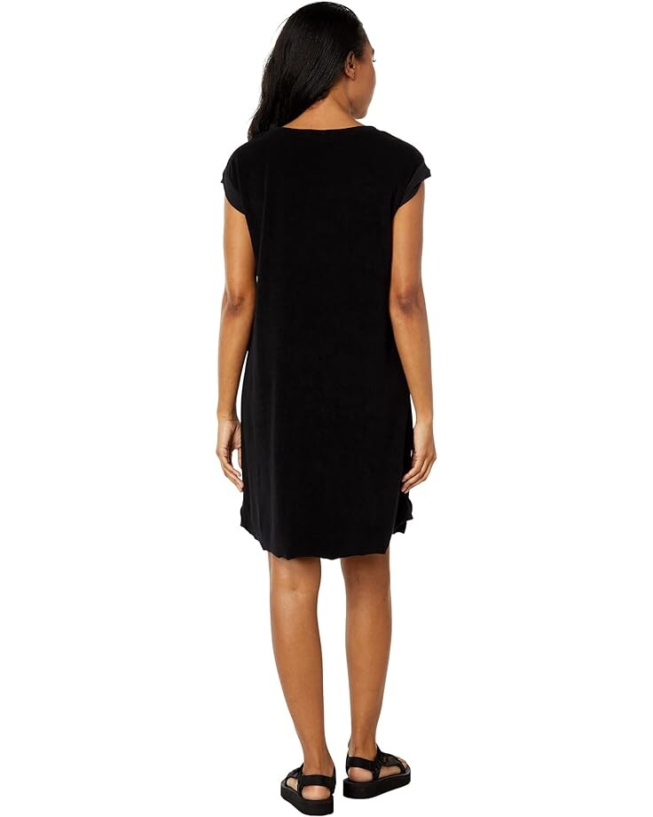 

Платье Mod-o-doc Terry Cloth Twist Cap Sleeve Boatneck Dress, черный