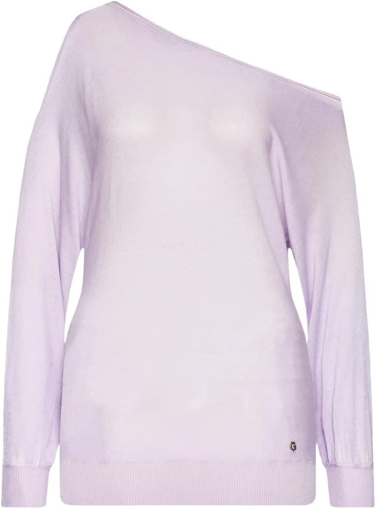 

Свитер Guess Audrey с одним плечом, New Light Lilac Garment Dyed