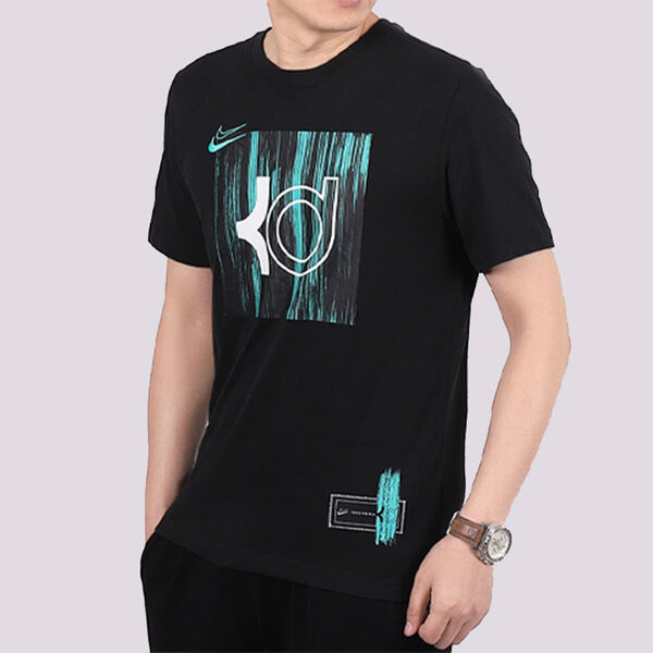 Футболка dri fit kd logo kevin durant напечатанная футболка мужская Nike, черный — фото 3