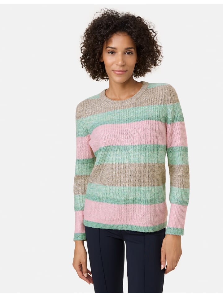 

Пуловер Gerry Weber Langarm Rundhals, цвет mint/multicolour stripes