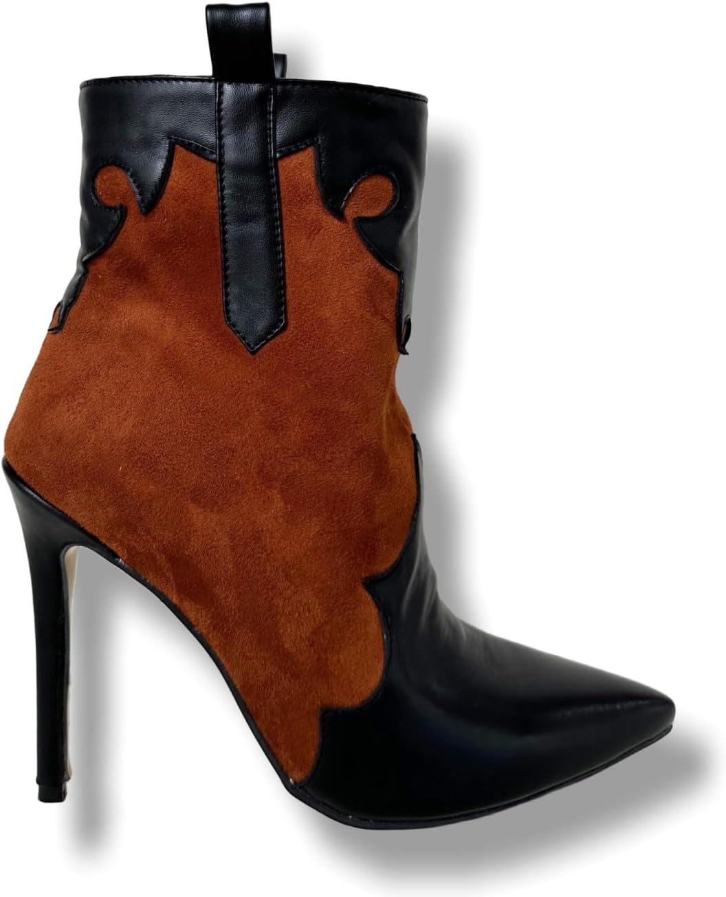 

Женские роскошные сексуальные ботильоны на высоком каблуке Frankie Hsu, черные и коричневые замшевые короткие ботинки в западном стиле ковбой, больших размеров US5-14 для женщин и мужчин