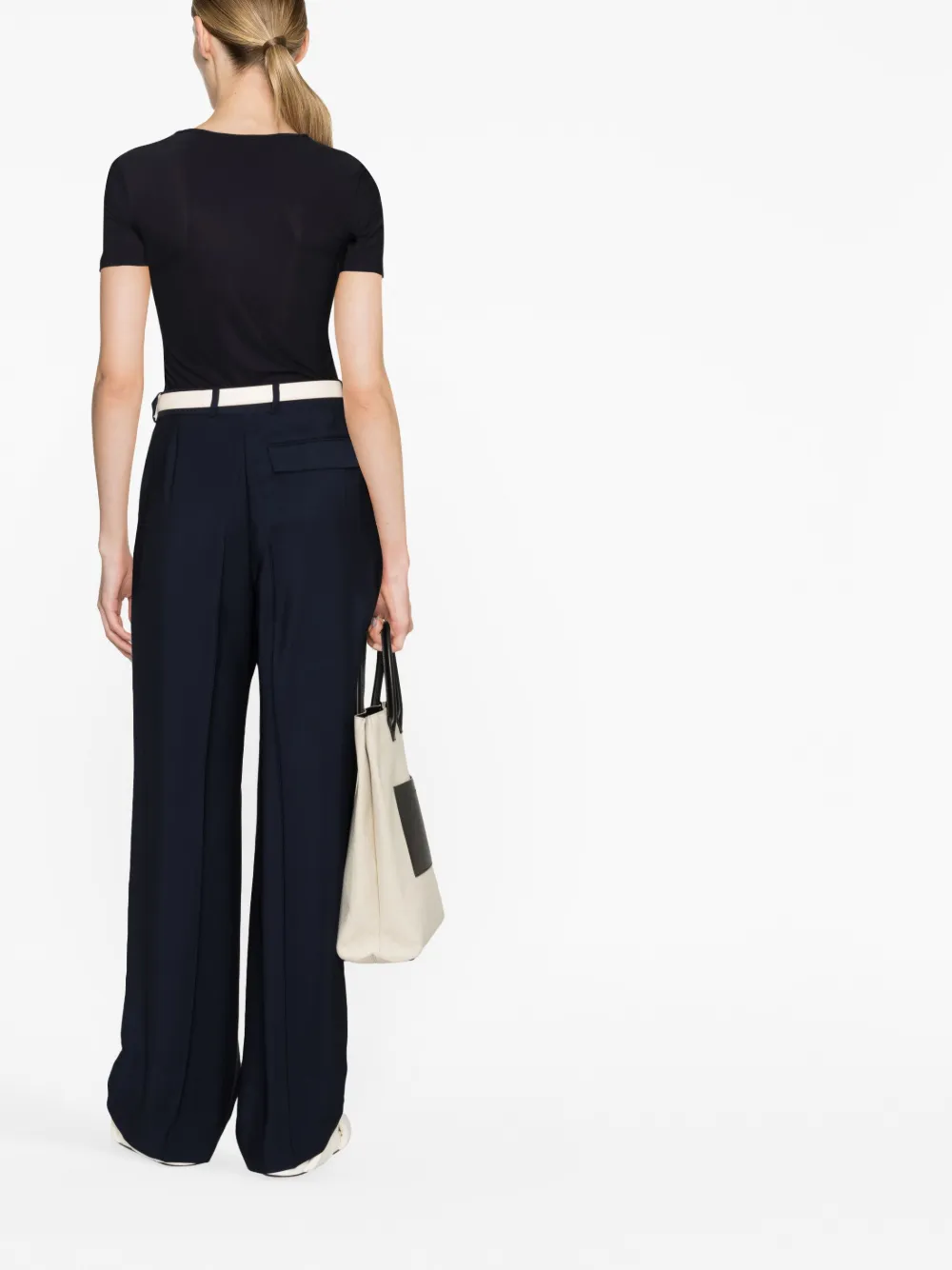 Футболка с круглым вырезом JIL SANDER, черный — фото 3