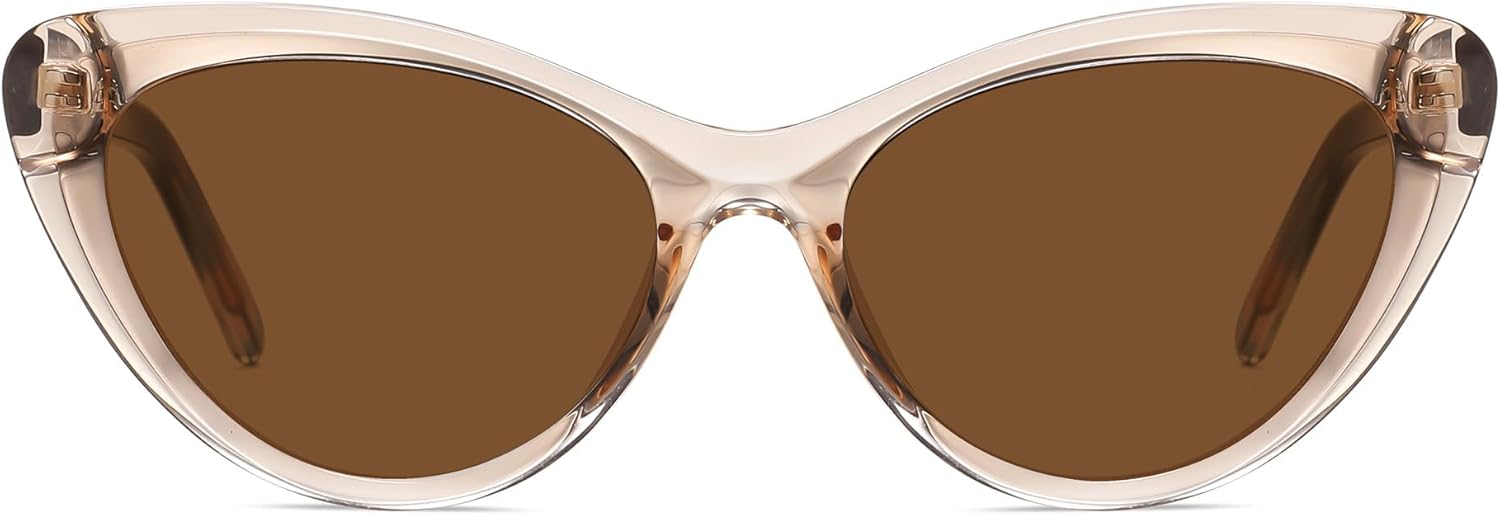 

Женские солнцезащитные очки SOJOS из ацетата в форме «кошачий глаз», ручная работа, поляризованные, в стиле ретро, ​​легкие, модные, 90-е, защита от ультрафиолета UV400, модель SJ3114, Champagne/Brown