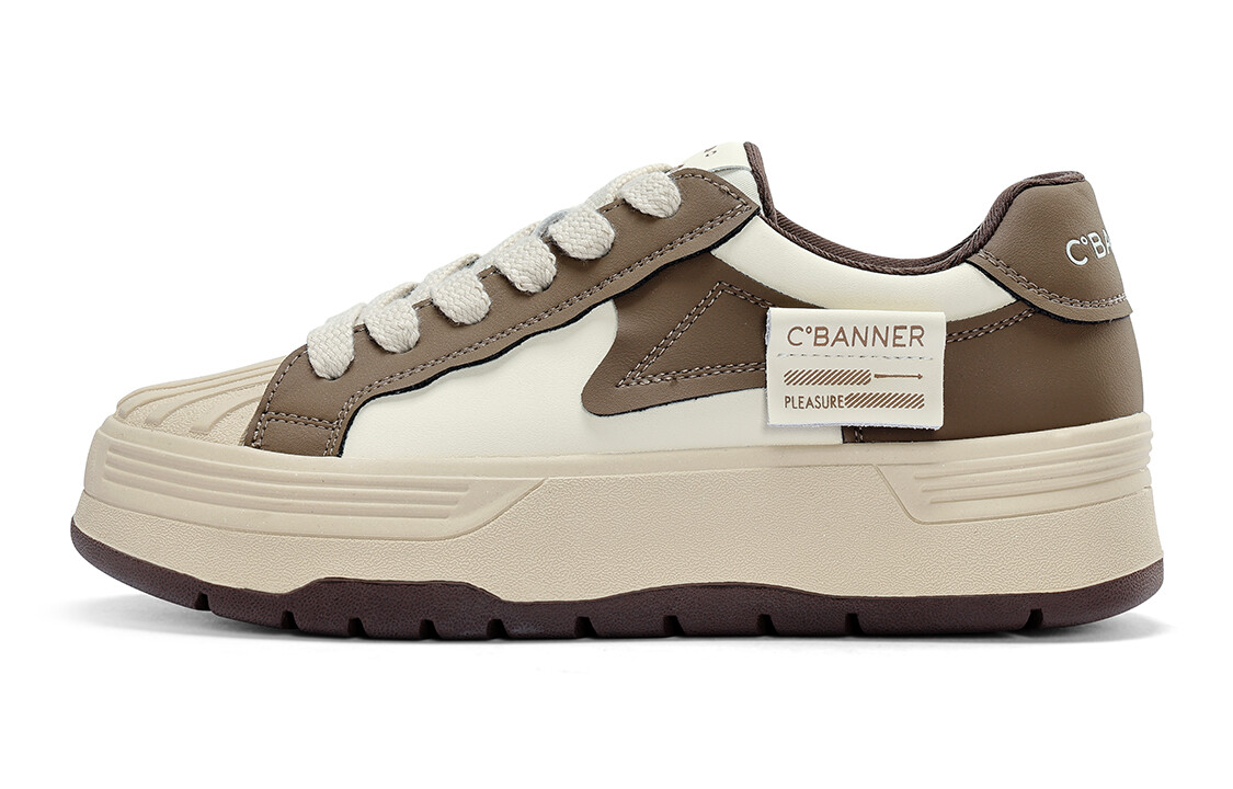 

Кроссовки CВ°BANNER Skateboard Shoes Women's Low-Top Brown, Коричневый, Кроссовки CВ°BANNER Skateboard Shoes Women's Low-Top Brown