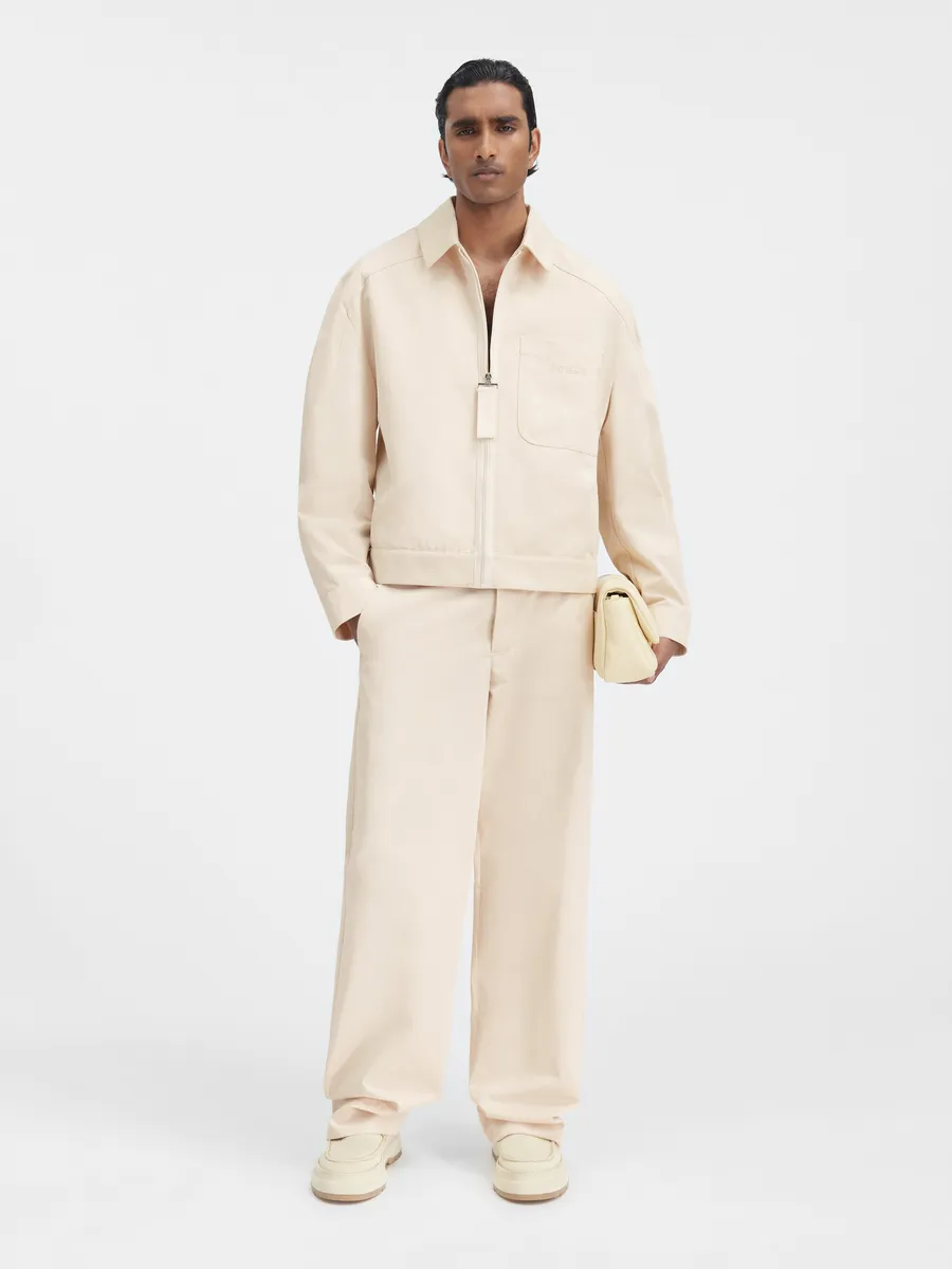 

Гросгрейнский бомбер Ле блузон Лину Jacquemus, бежевый