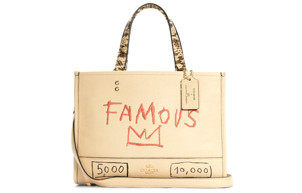 

Сумка-шоппер Basquiat Collaboration Dempsey из ПВХ, сумка через плечо, женская сумка цвета слоновой кости белый COACH