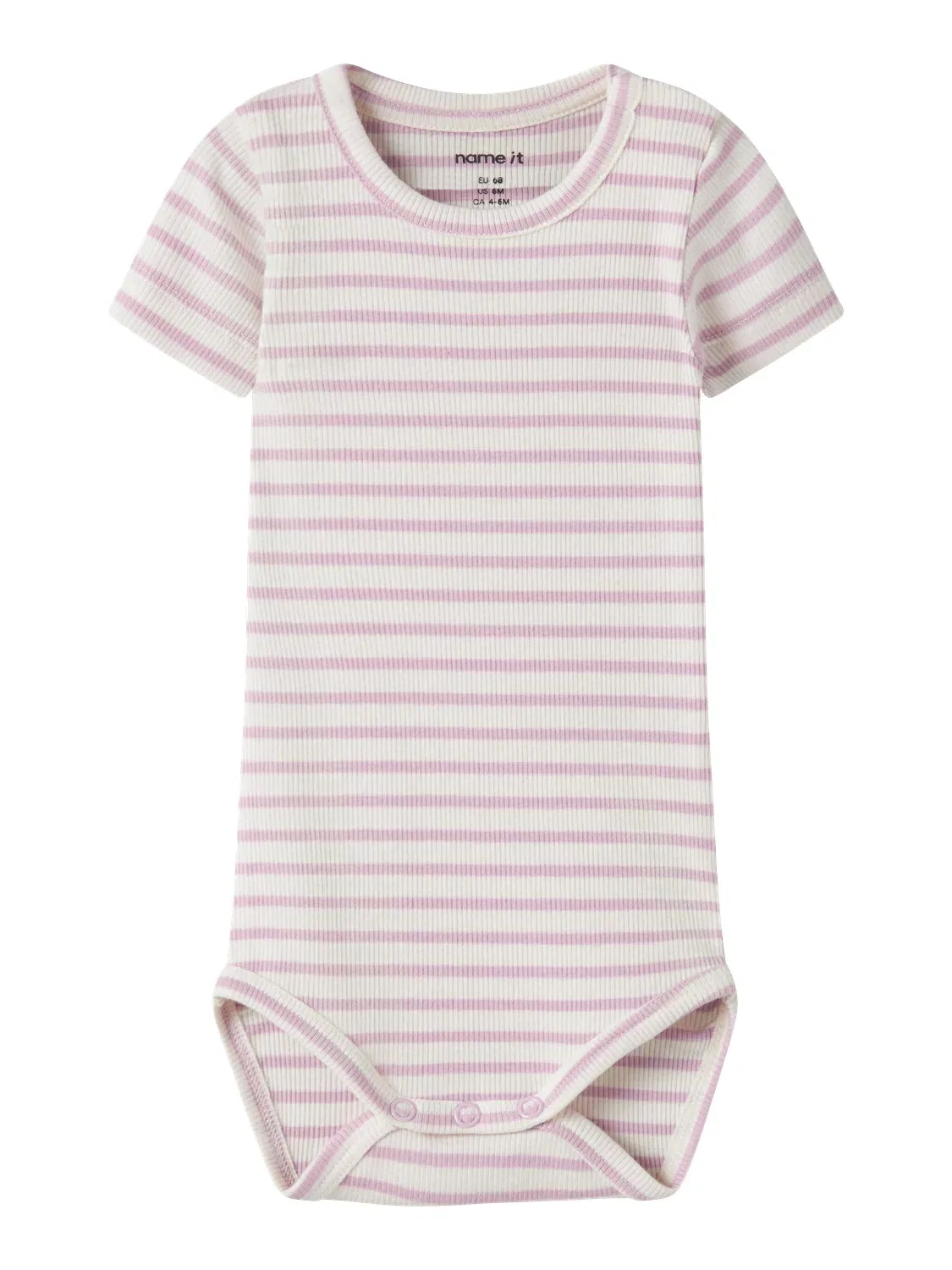 Детский боди с коротким рукавом из органического хлопка Name it, fragrant lilac