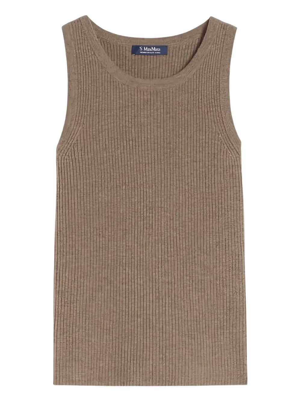 

Топ в рубчик с круглым вырезом 'S Max Mara, нейтральный