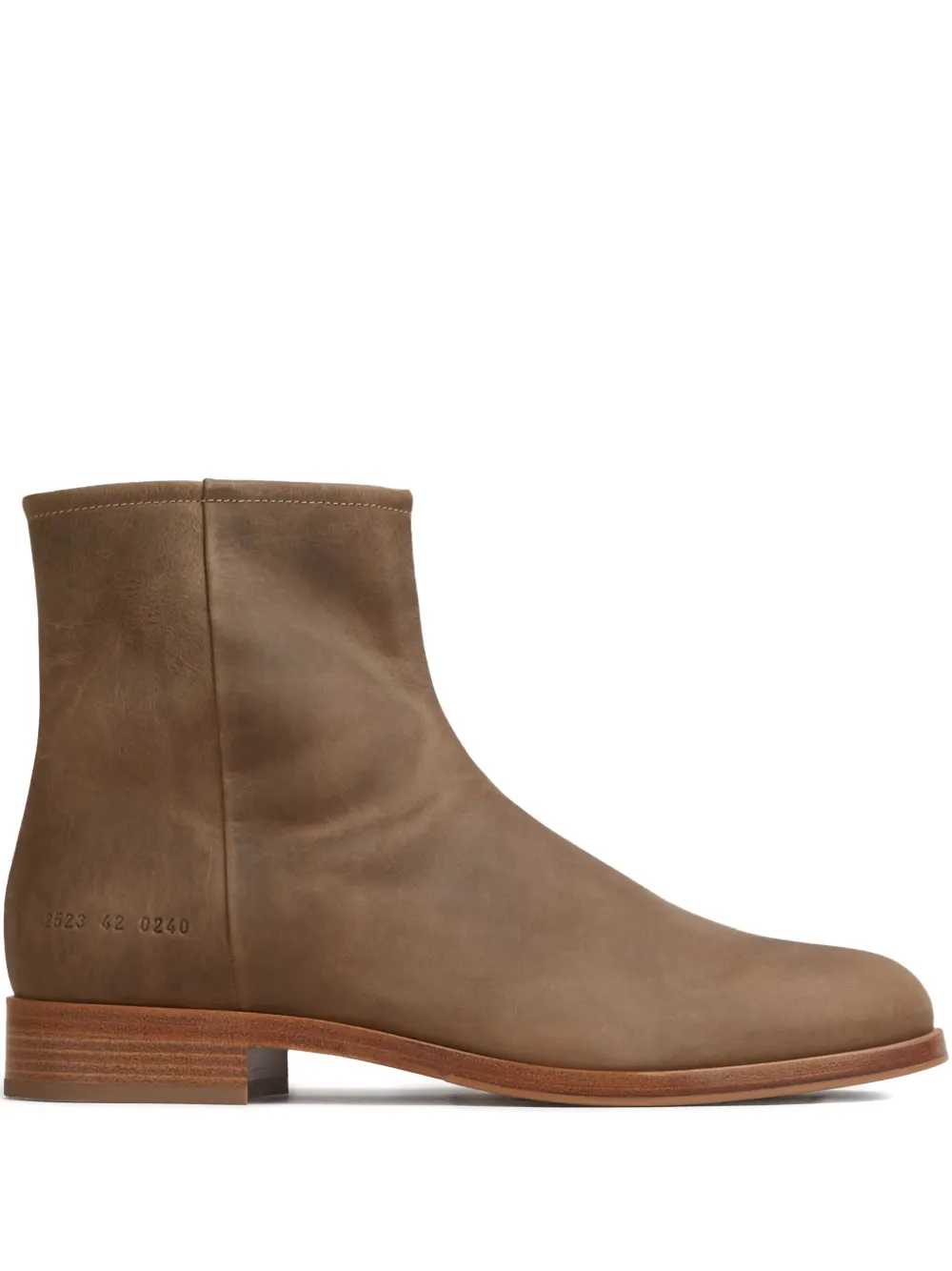 

Вощеные ботинки на молнии Common Projects, коричневый