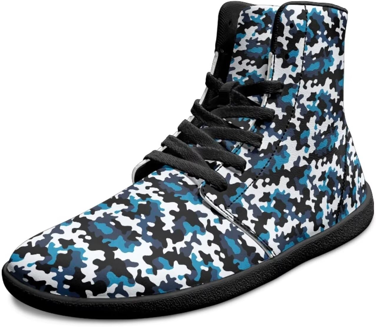 

Мужские высокие кроссовки Barefoot с широкой коробкой для пальцев, подошвой с нулевым уклоном, противоскользящие, для походов и бега, ботинки до щиколотки Xixirimido, Colorful Camouflage