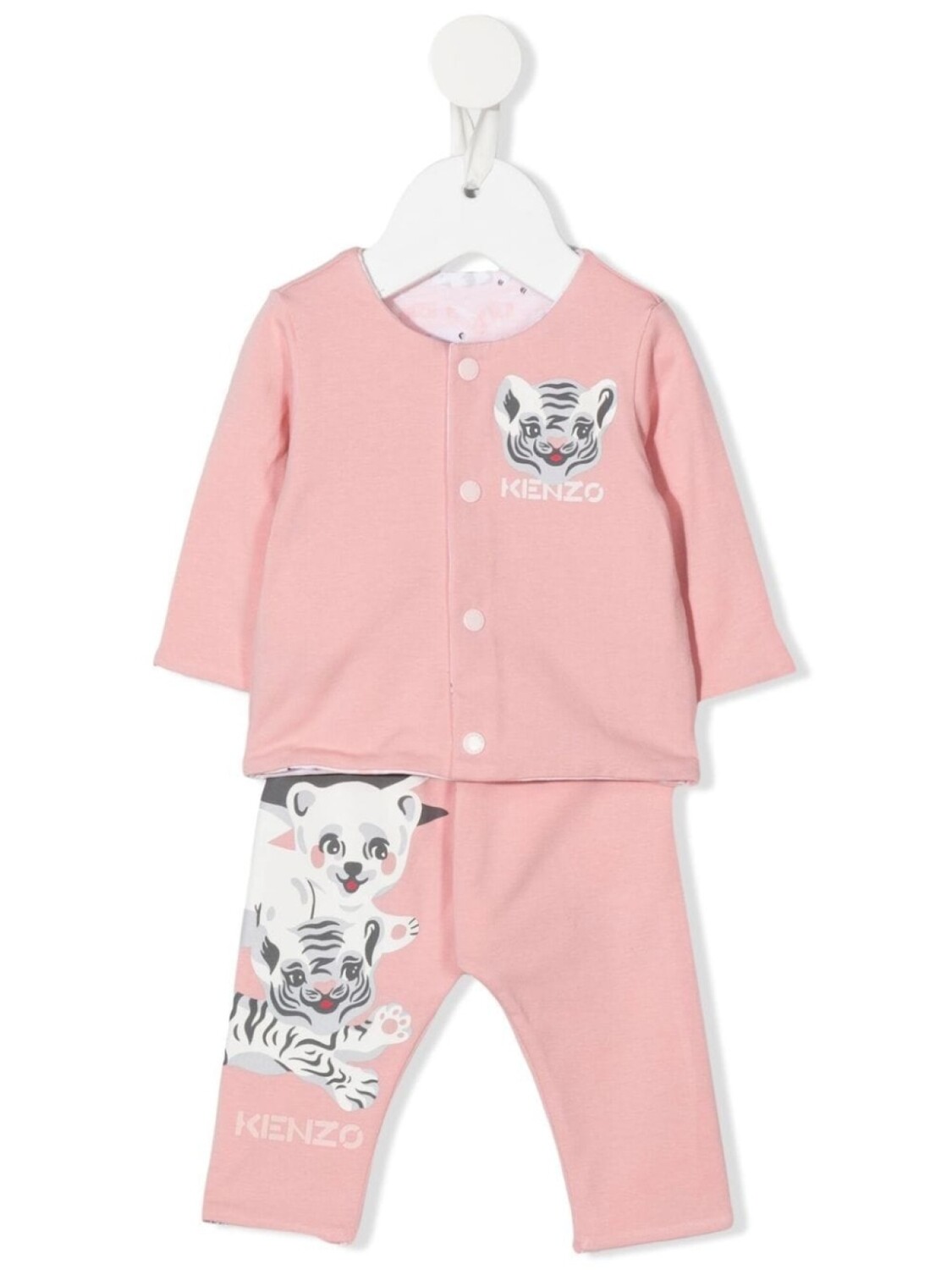 

Комплект из топа и брюк с принтом Jungle Kenzo Kids, розовый