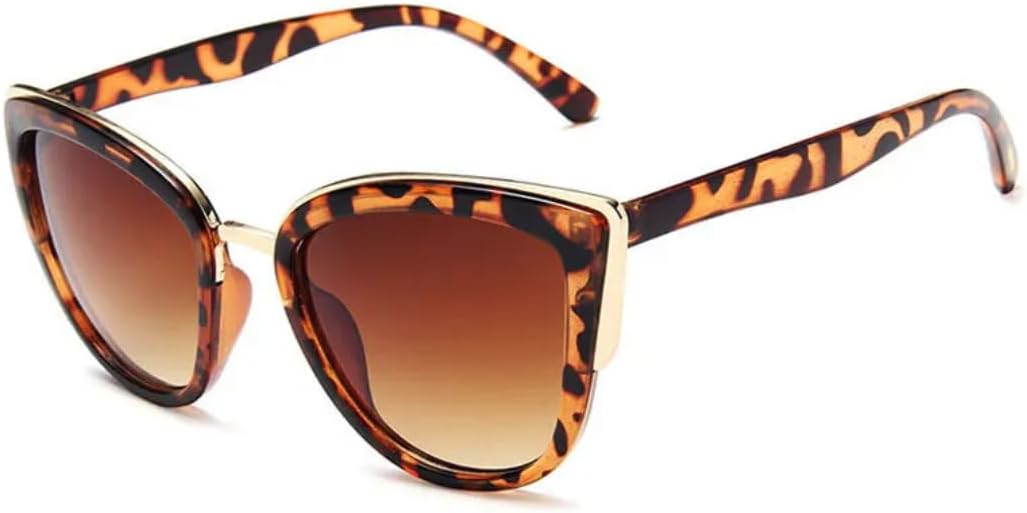 

Модные солнцезащитные очки для женщин, качественные ретро-очки для женщин, классические очки «кошачий глаз», роскошные очки для женщин и мужчин с защитой от УФ-излучения UV400 SZVVBKK, Leopard