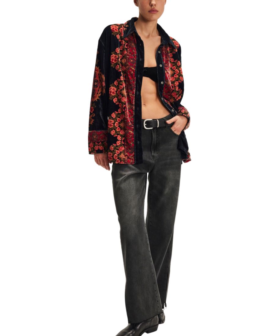 

Женская блузка с длинными рукавами и цветочным принтом Одна ночь Free People, Night Owl Combo