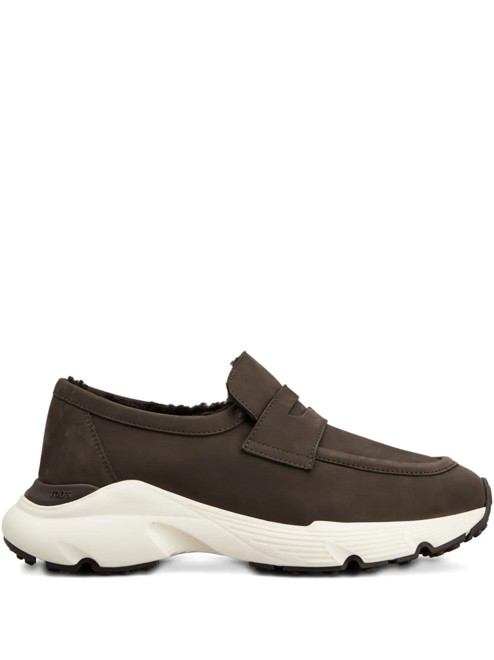Кроссовки из овчины TOD'S, коричневый