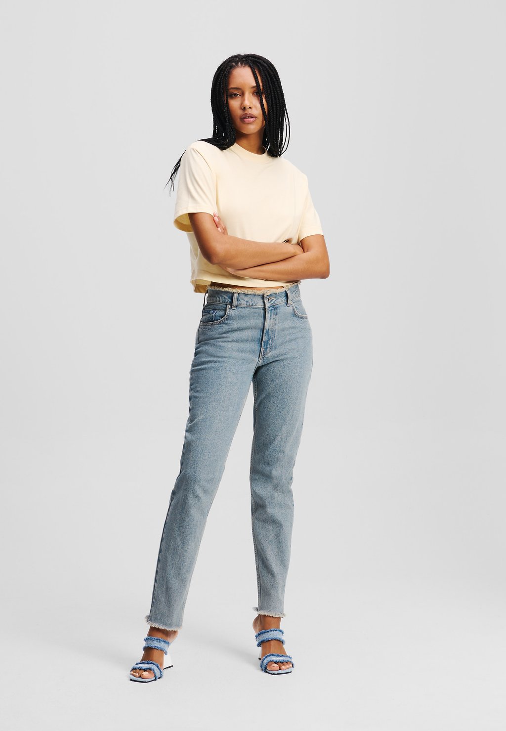 

Джинсы облегающего кроя MOM Karl Lagerfeld Jeans, деним